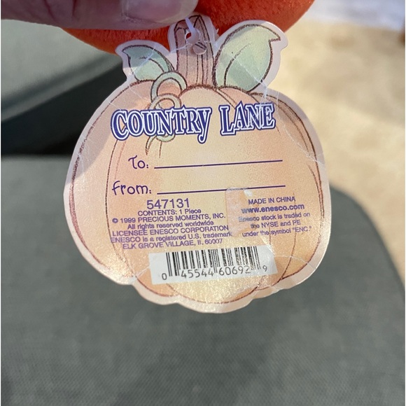 Vintage 1999 Precious Moments Tender Tails “Plushkins” Plush Be My Lil Pumpkin - Picture 7 of 10